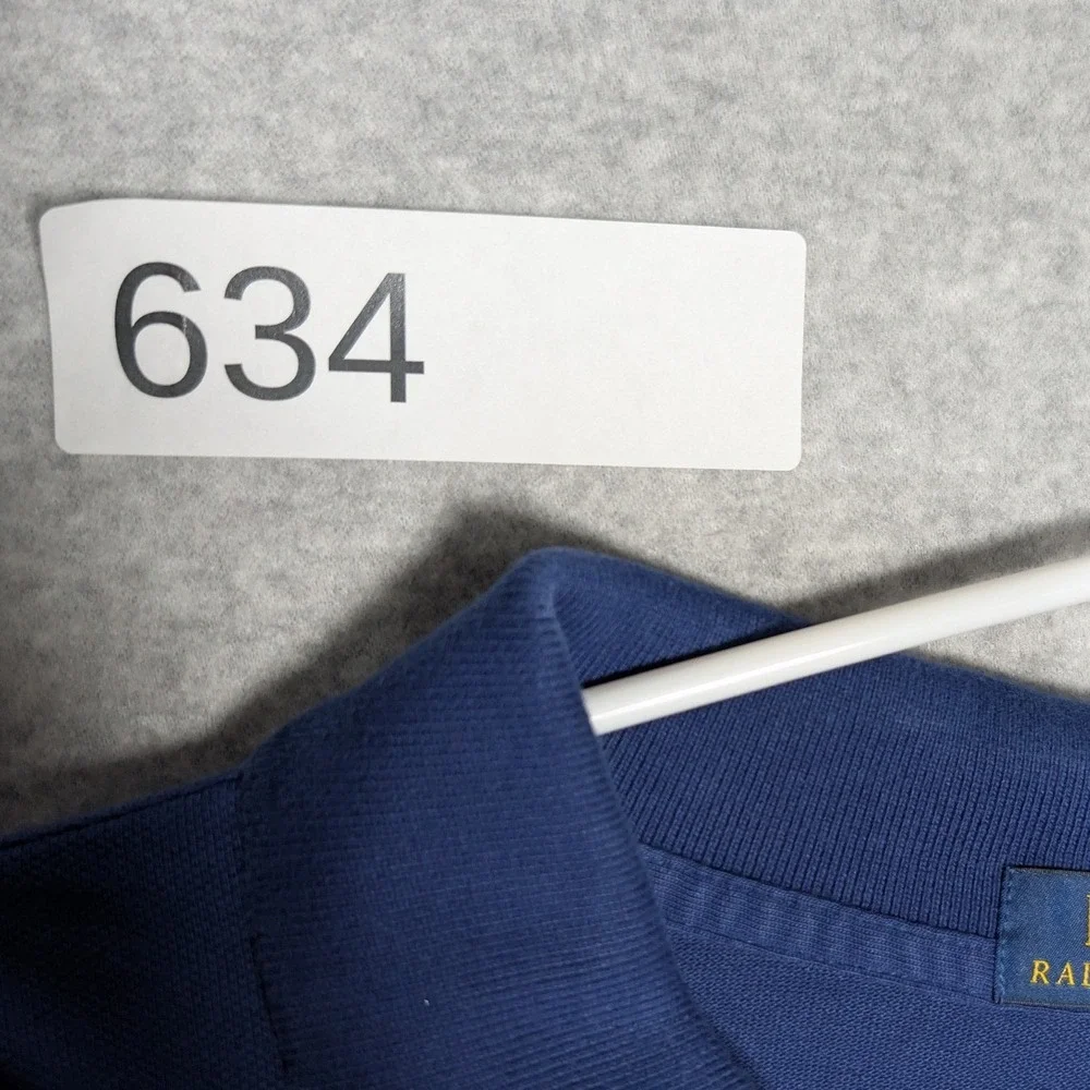 Polo Ralph Lauren Mens Polo Shirt 4XB Short‎ Sleeve Cotton Big Tall Blue Cotton